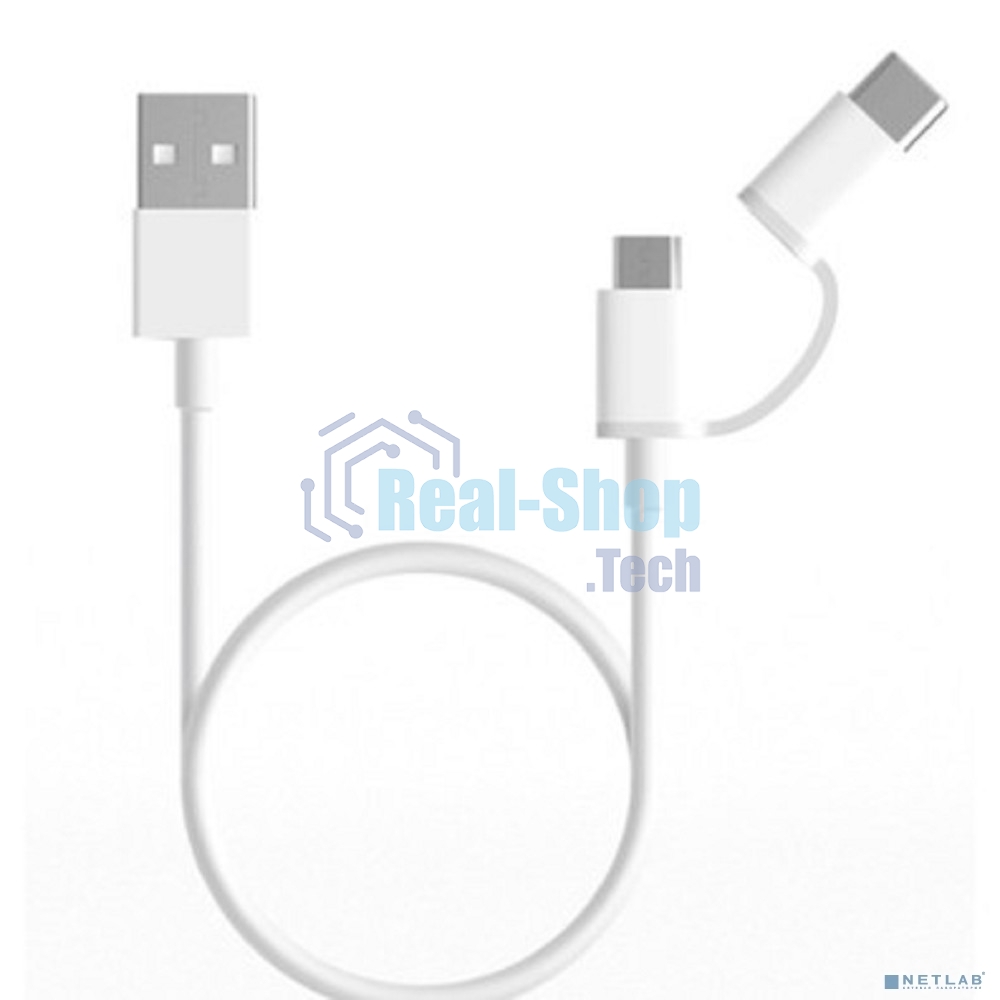 USB-кабель Xiaomi Mi 2-in-1 USB Cable Micro-USB to Type-C (30cm)