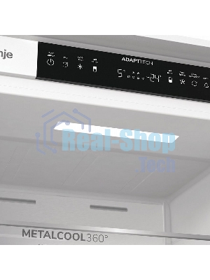 Встраиваемый холодильник Gorenje NRKI519E82WF, 193 см, электронное управление, цифровой дисплей, Wi-Fi, NoFrost Dual, Multiflow 360, контейнер CrispZone с контролем влажности, функция ConvertActive, AdaptTech, MultiAdjust, жесткое крепление, инверторный компрессор, уровень шума 35 дБ