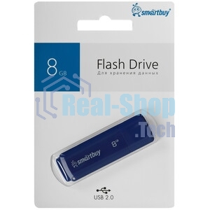 Флешка USB Smartbuy Scout Blue (SB008Gb2SCB), 8Gb, USB 2.0, R/W 15/8, синий