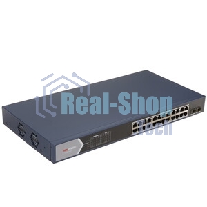 Гигабитный неуправляемый коммутатор POE DS-3E0526P-E/M(O-STD)(B) - 24-портовый, Hikvision