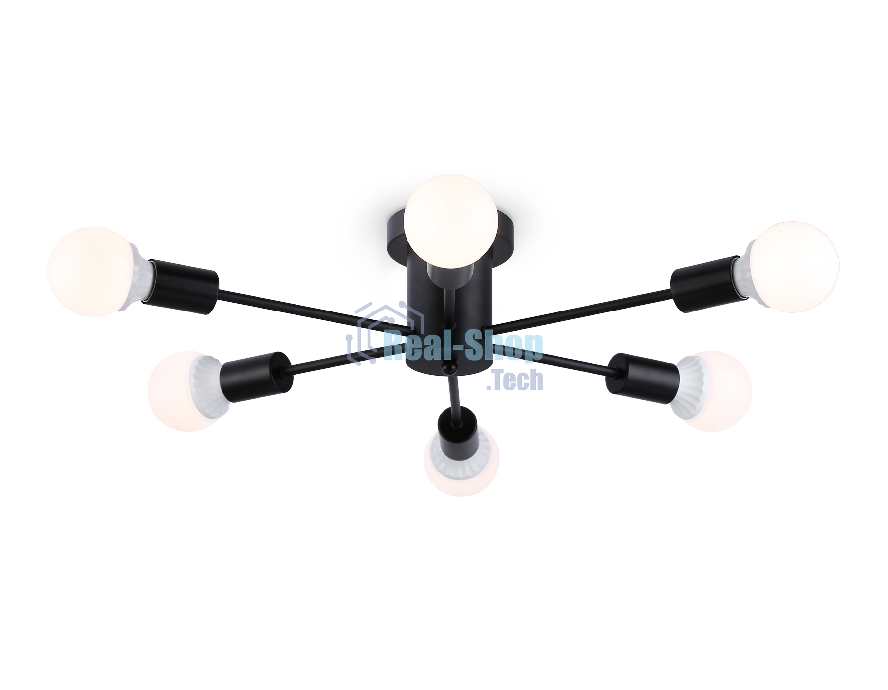 Светильник Ambrella light TR80402/6 BK черный E27/6 max 60W D780*150