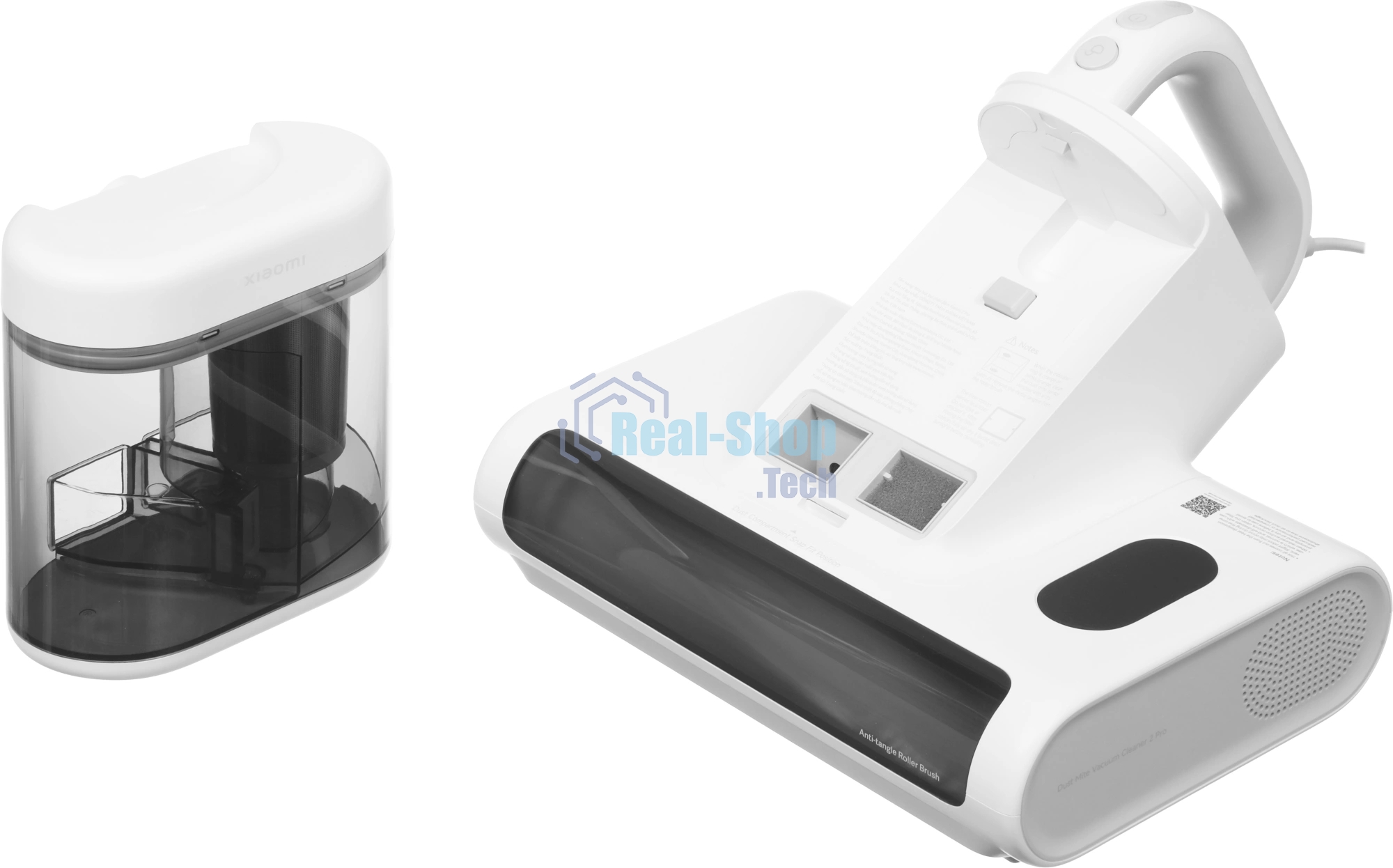 Пылесос ручной от пылевого клеща Xiaomi Dust Mite Vacuum Cleaner 2 Pro EU белый/серый, 500 Вт, уборка сухая, пылесборник контейнер 0.8 л