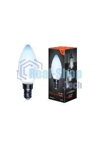 Лампа светодиодная филаментная Rexant Свеча CN35 9.5 Вт 915 Лм 4000K E14 матовая колба
