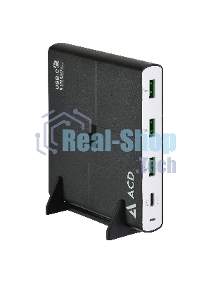 Сетевое зарядное устройство ACD-P904U-V1B 90Вт, 4xUSB 1PD+3QC, 3.6~20В/4.35А(max) RTL