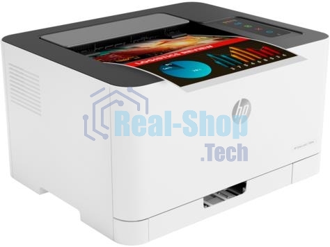 Принтер лазерный HP Color Laser 150nw (4ZB95A), A4, цветной, печ. до 18 стр/мин. (ч/б) до 4 стр/мин. (цвет), 600 x 600 dpi, USB, RJ-45, Wi-Fi, Air Print, Mopria