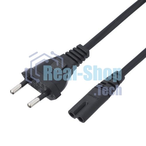 Кабель питания GoPower евровилка-C7 (2-pin) 1.8м ПВХ 0.75мм черный (1/300)