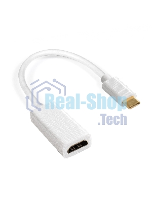 Кабель-адаптер Type-C-HDMI ExeGate EX-CM-HDMI2F-0.1 (USB Type-C/19F, 4K@120HZ 8K@ 30Hz, 0,1м)
