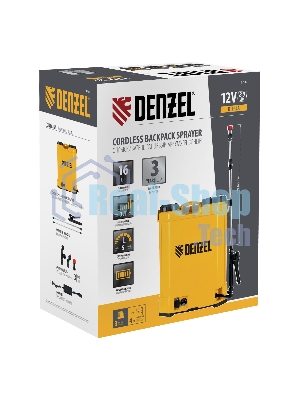 Опрыскиватель ранцевый аккумуляторный Denzel D-16LA, 16 л, щелочной акк., 12 В, 8 А·ч
