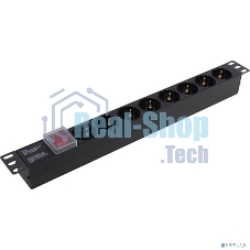 Блок розеток горизонтальный ExeGate ServerPro PDU-19H801 Al-8S-C14-SW, 19