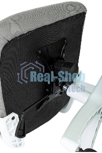 Кресло руководителя Бюрократ Sigma WH 1 серый, сетка/ткань, крестов. пластик, пластик белый