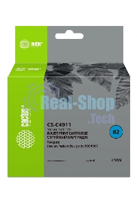 Картридж струйный Cactus CS-C4911 №82 голубой (72 мл) для HP Design Jet 500/800C