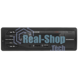 Автомагнитола Soundmax SM-CCR3169B, 1 DIN, Bluetooth, USB Type-A, AUX