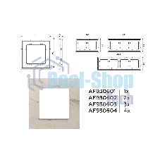 Рамка ALFA Grand (Серо-бежевый мрамор) 1-ая AF930601