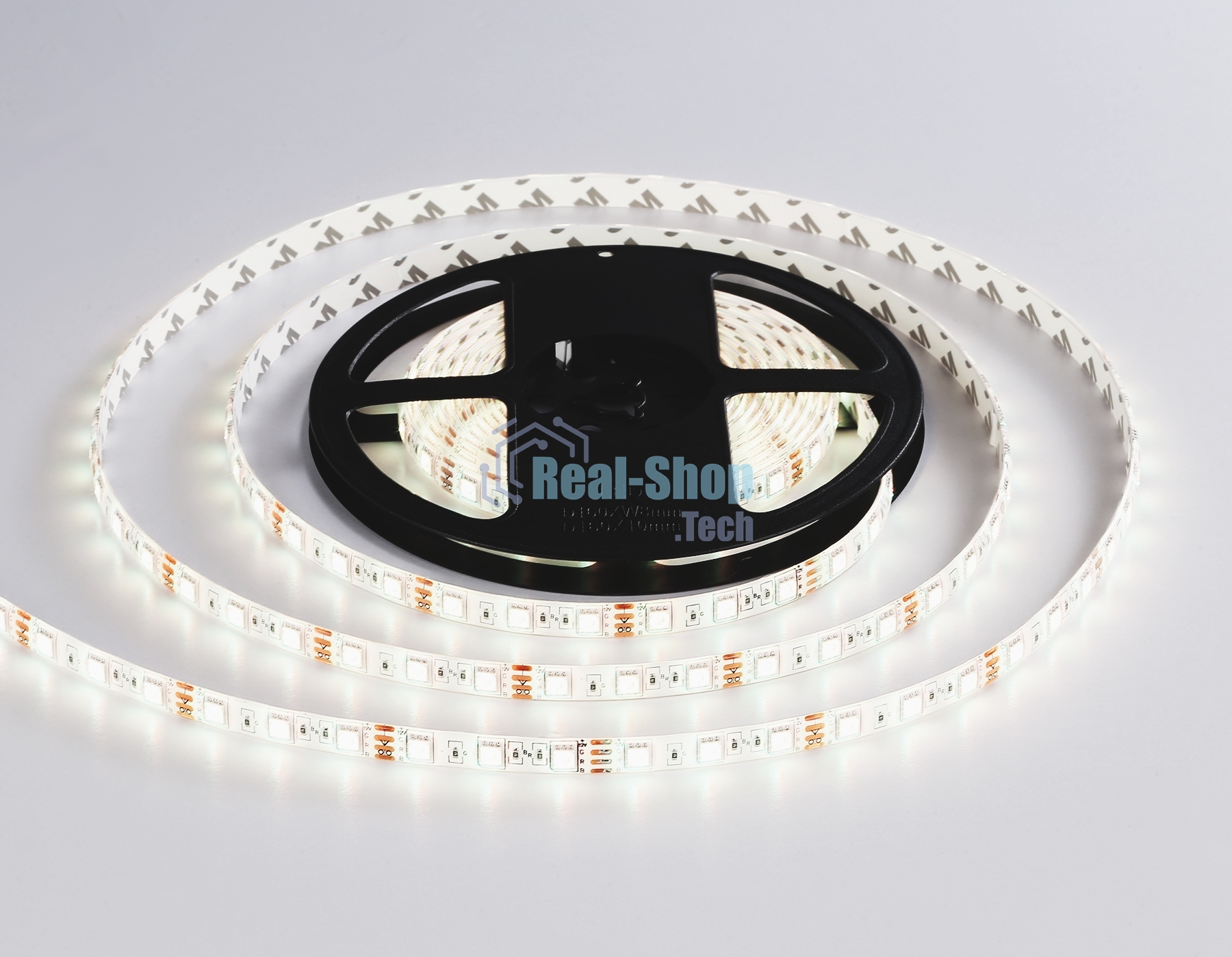 Комплект светодиодной ленты GS2502 5050 60Led/ 14.4W m/ 12V IP65 RGB/ 5000*10*2.87mm (4 конт.)