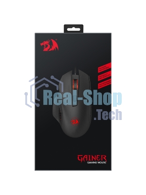 Мышь проводная Redragon Gainer черный, 3200 dpi, USB, кнопки - 6