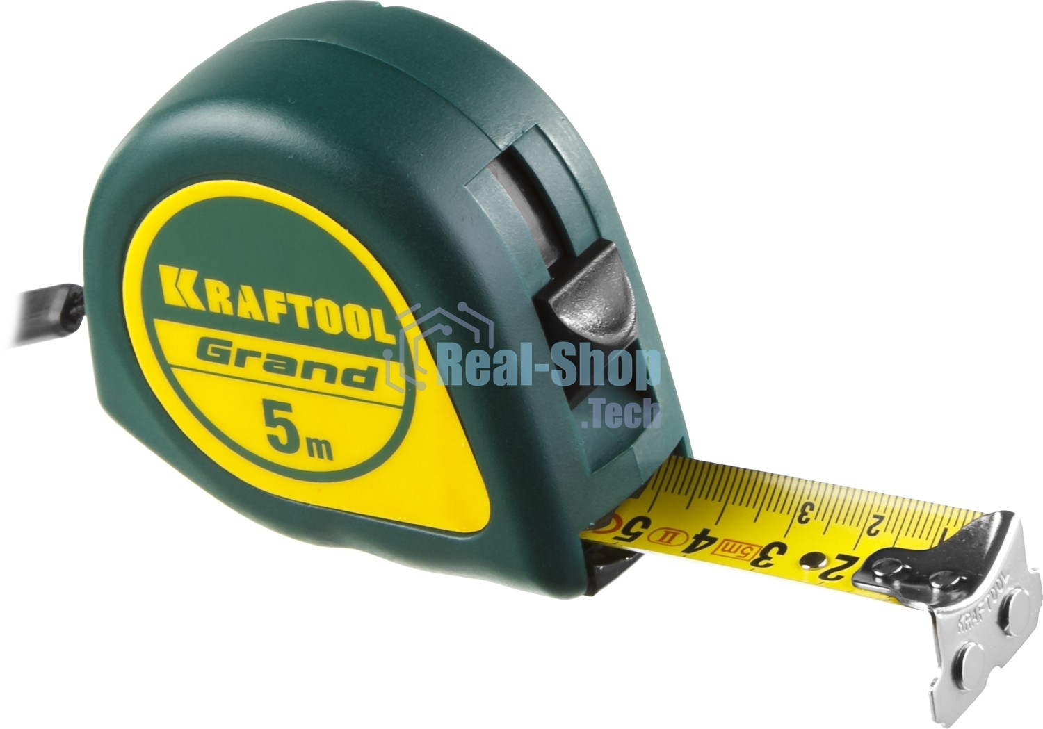 Рулетка KRAFTOOL GRAND 5м/25мм с ударостойким корпусом (ABS) и противоскользящим покрытием