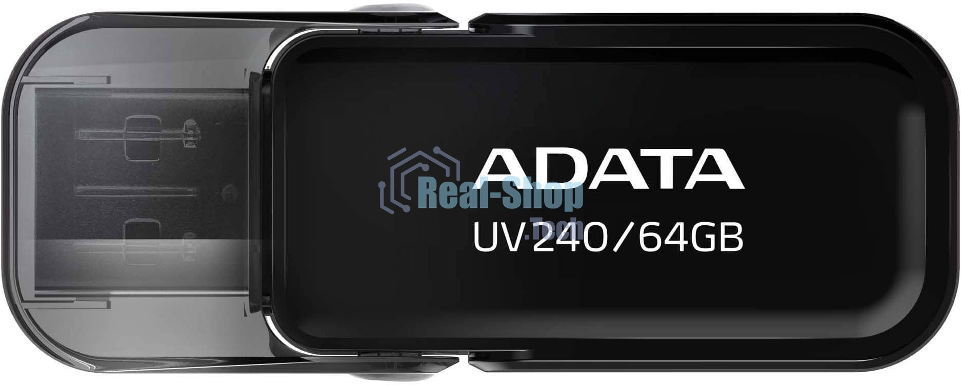 Флешка USB ADATA UV240 (AUV240-64G-RBK), 64Gb, USB 2.0, R/W 15/5, черный