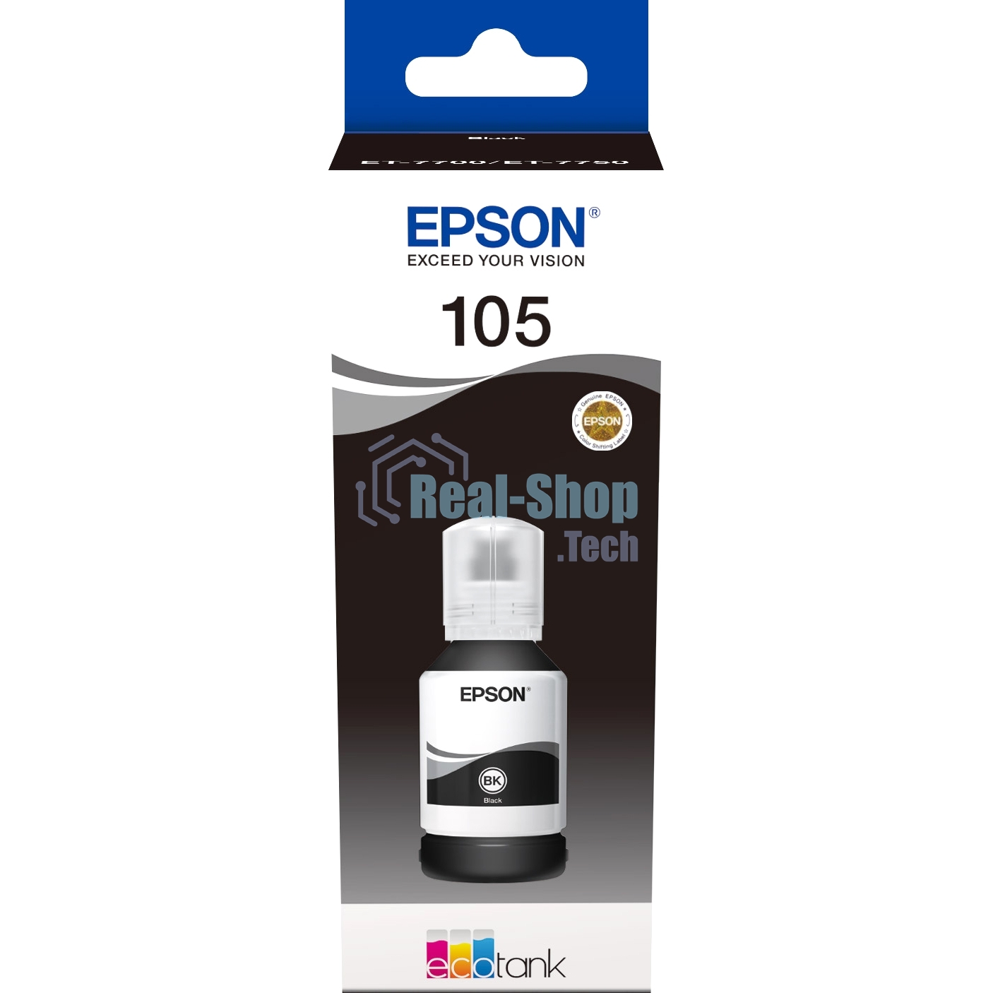 Чернила Epson 105BK C13T00Q140 черный (8000 стр.) (140мл) для Epson L7160/7180
