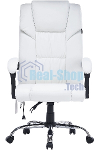 Кресло компьютерное Cactus CS-CHR-OC02M-WT белый, эко.кожа, крестов. сталь