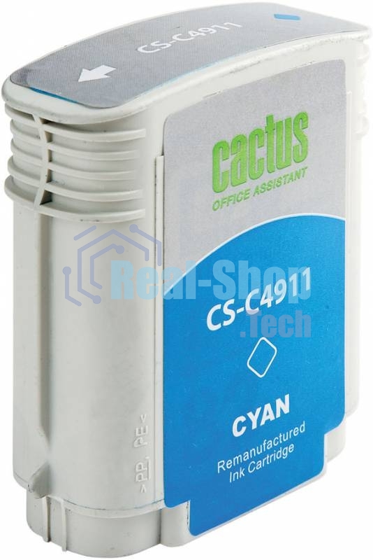 Картридж струйный Cactus CS-C4911 №82 голубой (72 мл) для HP Design Jet 500/800C