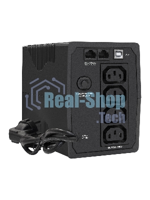 Источник бесперебойного питания ExeGate Power Back BNB-1000.LED.AVR.4C13.RJ.USB 1000VA/550W, LED, AVR, 4*C13, RJ45/11,USB, черный
