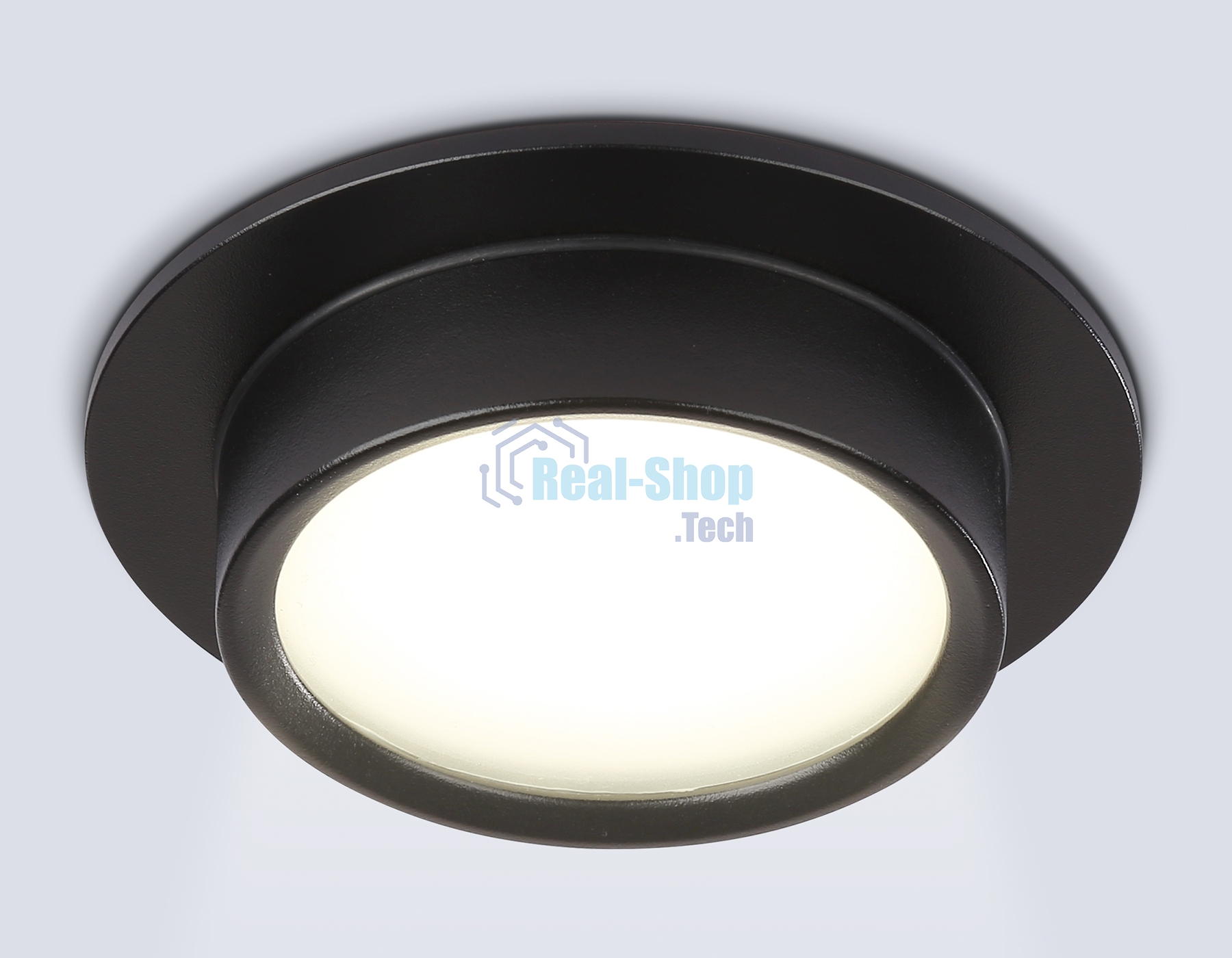 Светильник встраиваемый Ambrella light TN6735 BK черный IP44 GX53 D110*57