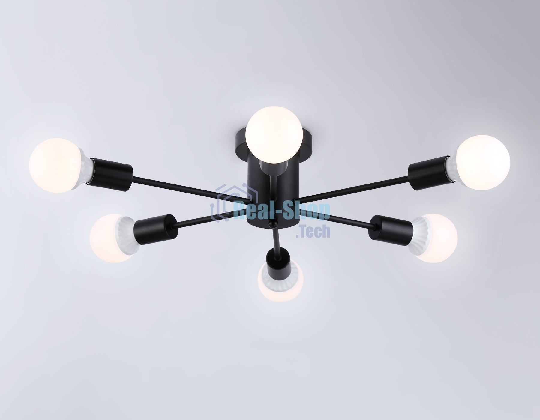 Светильник Ambrella light TR80402/6 BK черный E27/6 max 60W D780*150