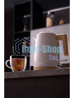 Чайник электрический Vitek VT-1154 1.7л. 2200Вт белый/дерево