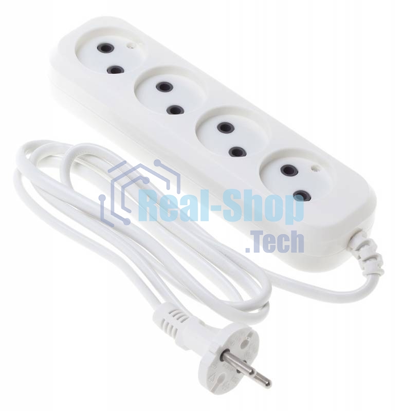 Сетевой удлинитель Buro BU-PSL4.1/W 1.5 м (4 розетки) белый (пакет ПЭ)