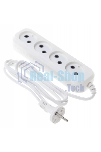 Сетевой удлинитель Buro BU-PSL4.1/W 1.5 м (4 розетки) белый (пакет ПЭ)