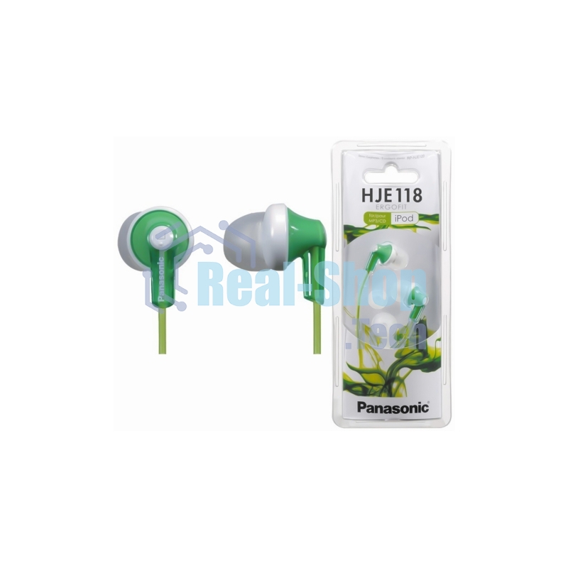 Наушники Panasonic RP-HJE118GUG зеленый 1.1м