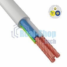 Провод соединительный ПВС 3х4,0 мм² 100 м белый ГОСТ 7399-97