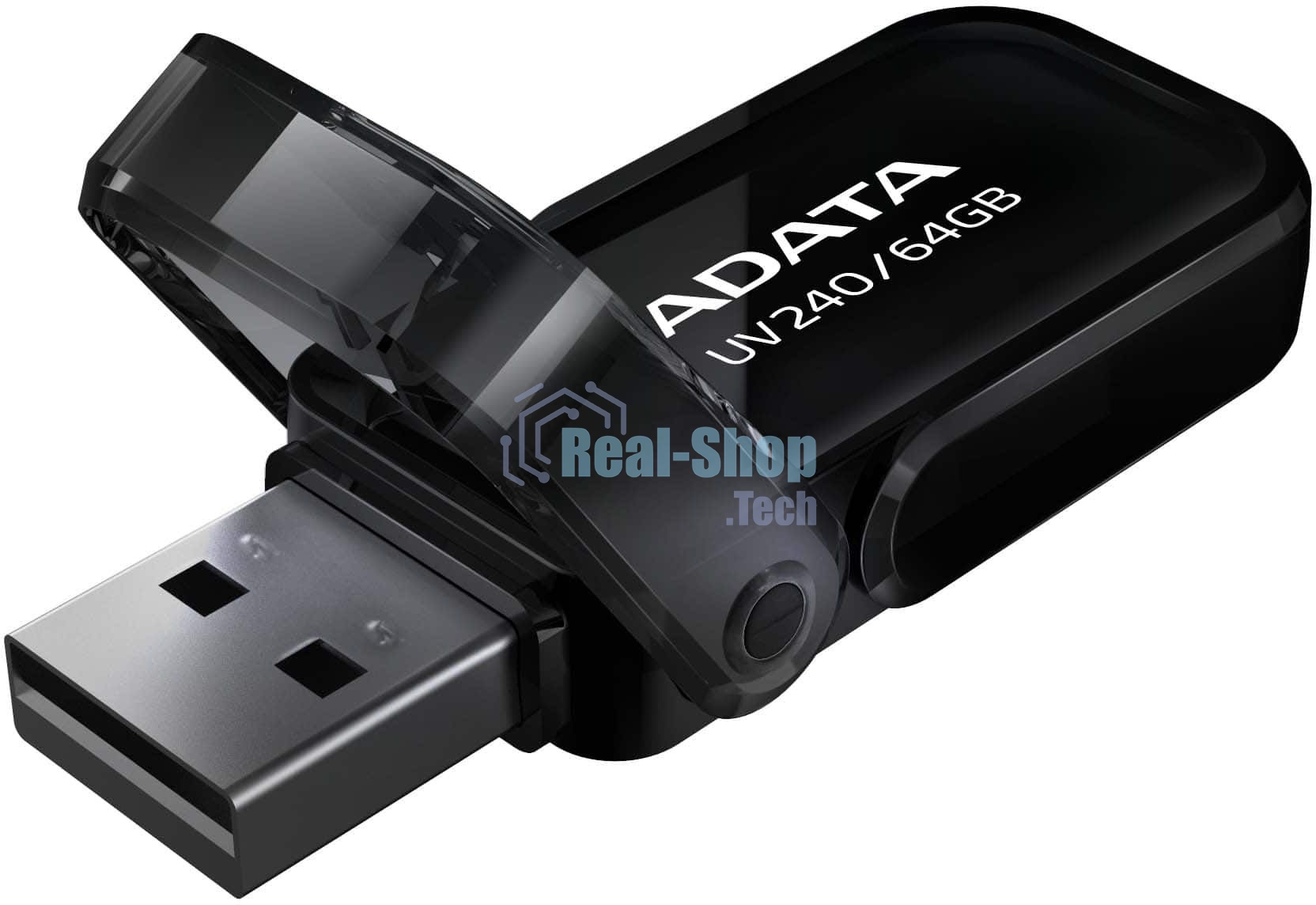 Флешка USB ADATA UV240 (AUV240-64G-RBK), 64Gb, USB 2.0, R/W 15/5, черный