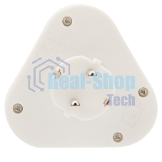 Тройник электрический Rexant пирамида 16 А с заземлением белый