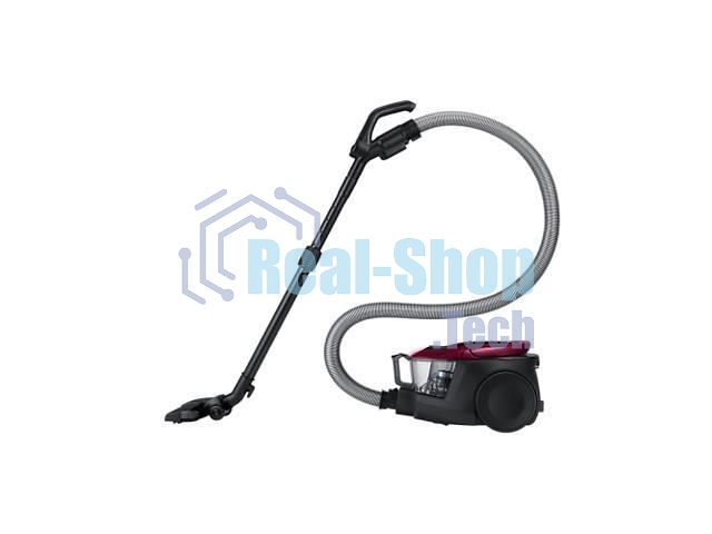 Пылесос Samsung VC18M31A0HP бордовый/черный, 380/1800 Вт, уборка сухая, пылесборник контейнер 2 л