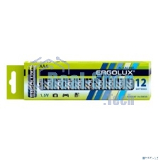 Батарея Ergolux Alkaline LR03 BP-12 AAA 1250mAh (12шт) коробка