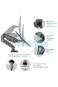 Кронштейн (держатель) ONKRON G80 для монитора 13