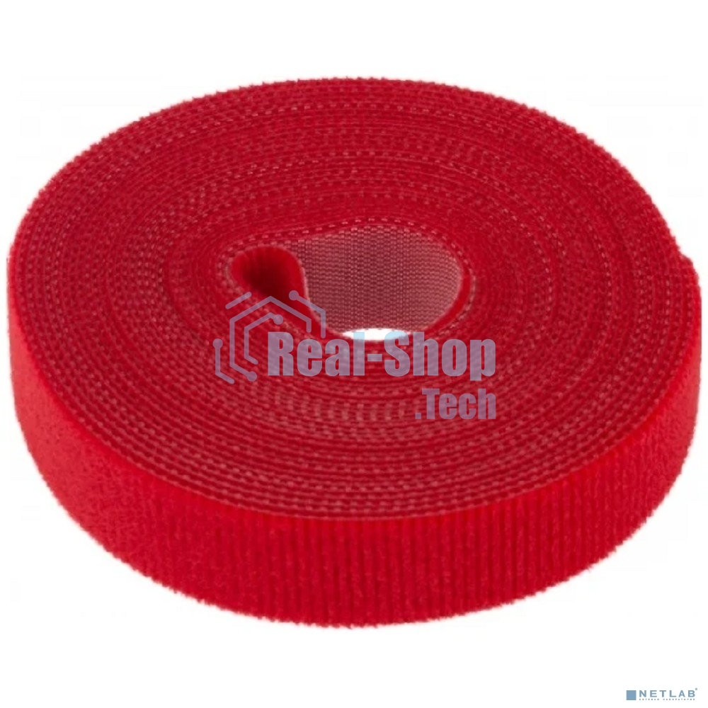 Лента-липучка многоразовая Rexant 5 м х 20 мм, красная (1 шт.)