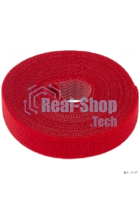 Лента-липучка многоразовая Rexant 5 м х 20 мм, красная (1 шт.)