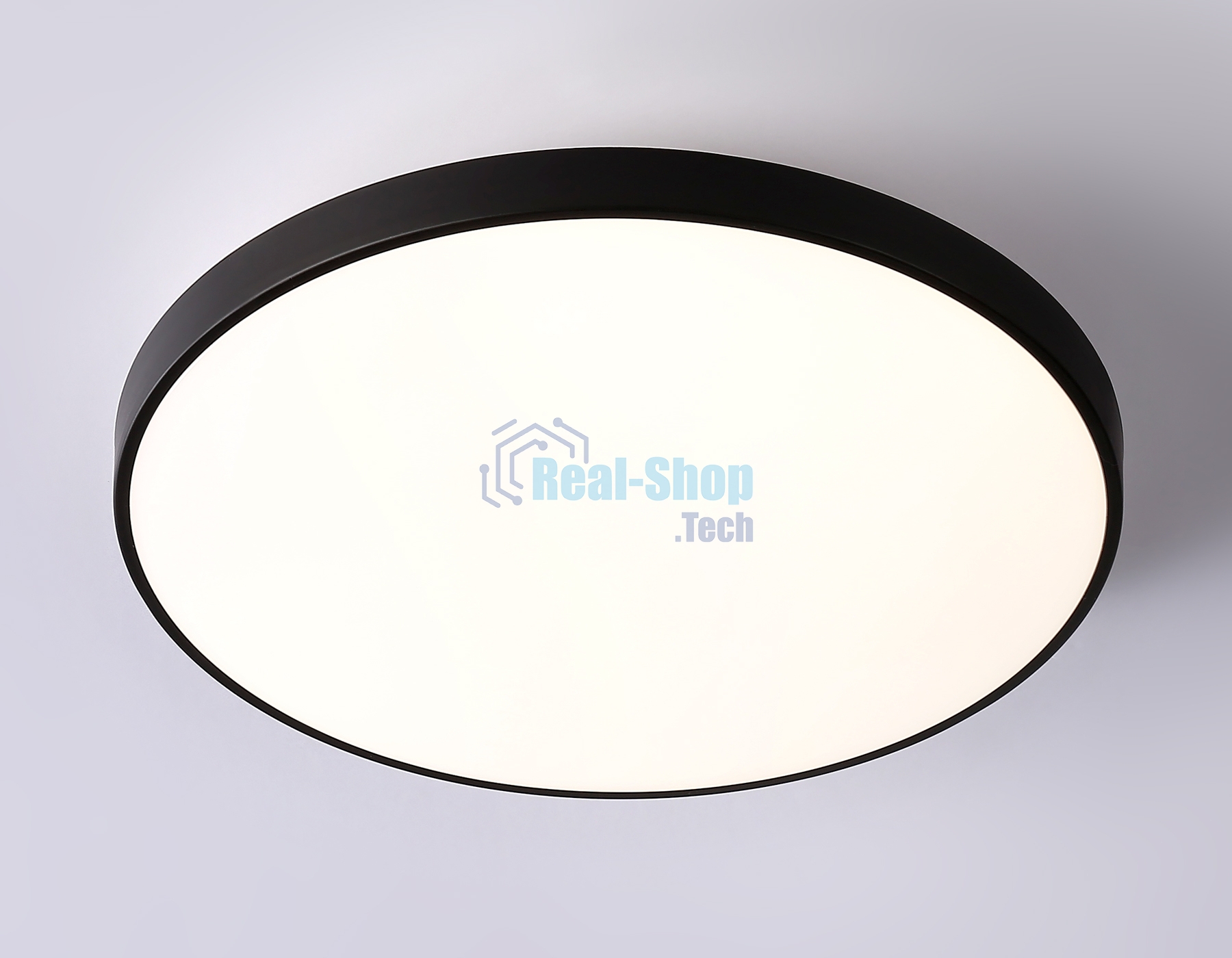Потолочный светодиодный светильник Ambrella light FZ1224 BK черный IP44 13W 4200K D232*50 (Без ПДУ)