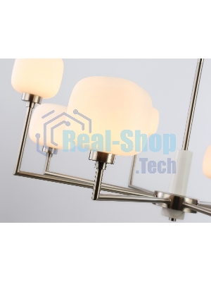 Люстра Ambrella light LH53003/8 SN/FR сатин никель/белый матовый G9*8 max 40W D830*680