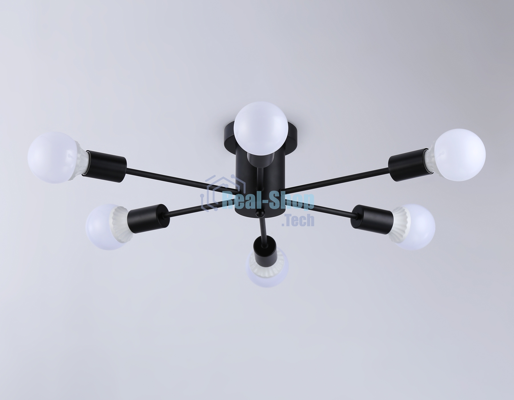 Светильник Ambrella light TR80402/6 BK черный E27/6 max 60W D780*150