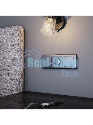 Выключатель одноклавишный проходной (графит рифленый)
