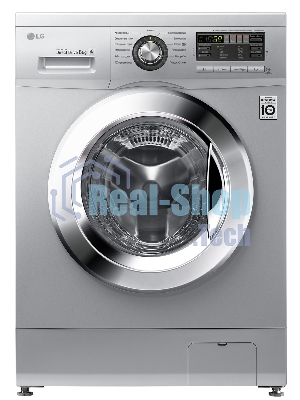 Стиральная машина LG F1296TD4 серебристый, загрузка фронтальная 8 кг, 1200 об/мин, класс: А