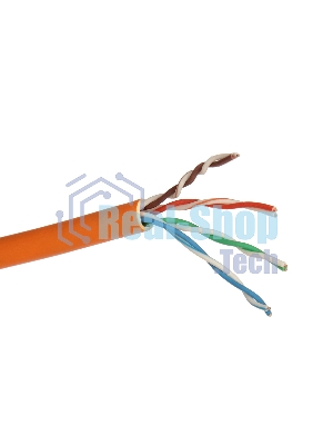 Кабель Exegate EX256747RUS Кабель UTP 4 пары кат.5e Exegate CCA, LSZH, бухта 305м, оранжевый