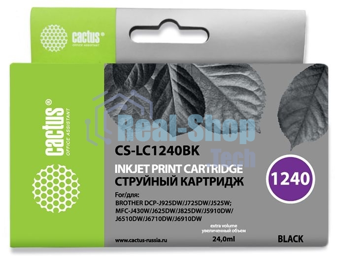 Картридж струйный Cactus CS-LC1240BK черный (24 мл) для Brother MFC-J6510/6910DW