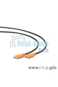 Кабель Cablexpert HDMI CC-HDMI4L-6, 19M/19M, v2.0, серия Light, позол.разъемы, экран, 1.8м, черный, пакет