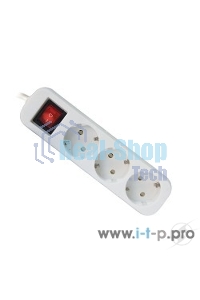 Удлинитель Defender S330 белый 3.0 м, 3 розетки 