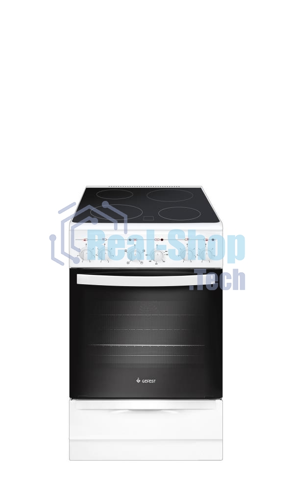 Плита электрическая Gefest 5160-02 0095 белый, конфорок 4 электрических, духовка 55 л, 50 см x 85 см x 58.5 см