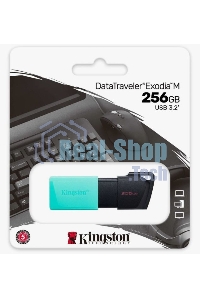 Флешка USB Kingston 256Gb DataTraveler DTXM DTXM/256Gb USB 3.2 черный/зеленый